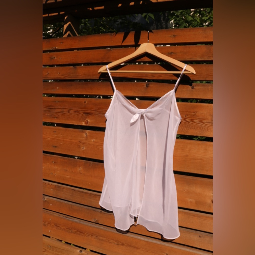 vintage La Senza Sheer White Lingerie Top